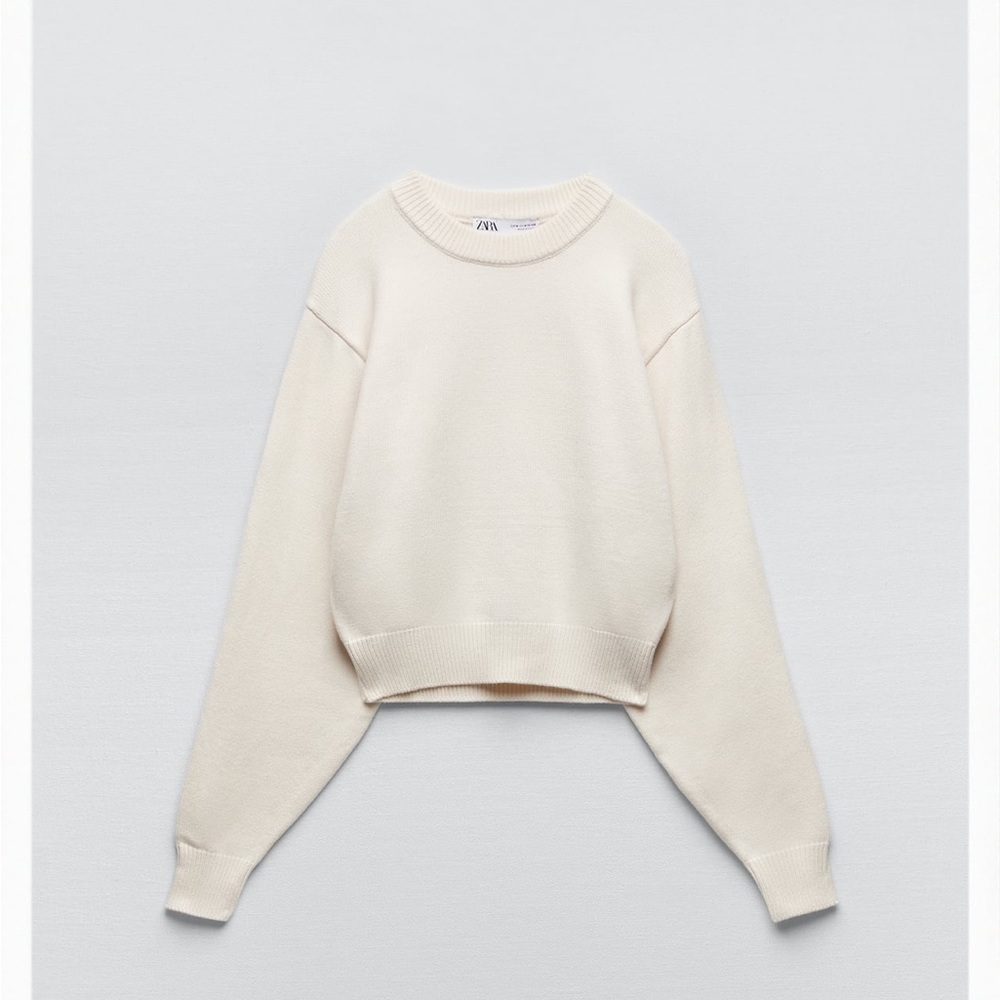 Zara crop knit sweater